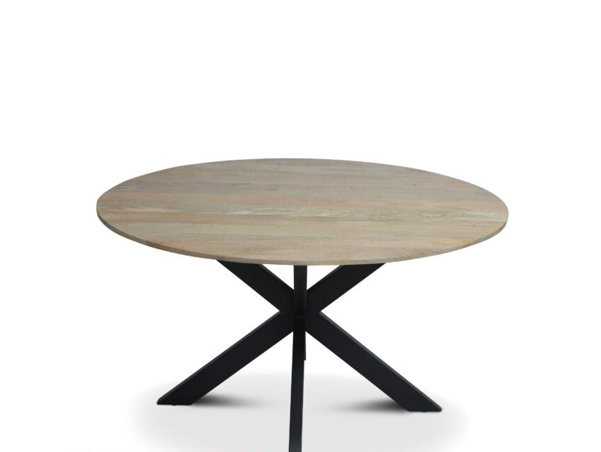 Mango tafels met facetrand – rond zwart smooth
