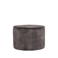 Poef Tibo 55x55x40 cm Antraciet Velours