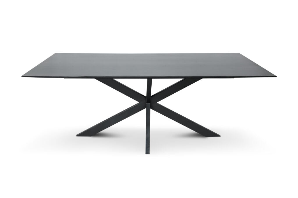 Mango tafels met facetrand – rechthoek zwart smooth