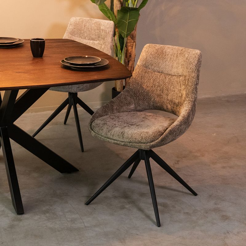 Eetkamerstoel Marlow 48x63x86 cm Hunter Elite | Zwart Metaal