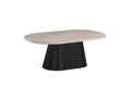 KIMBERLY BLACK CT OVAL 130X70X45 FLINTSTONE FAUX MIRABLE TOP
