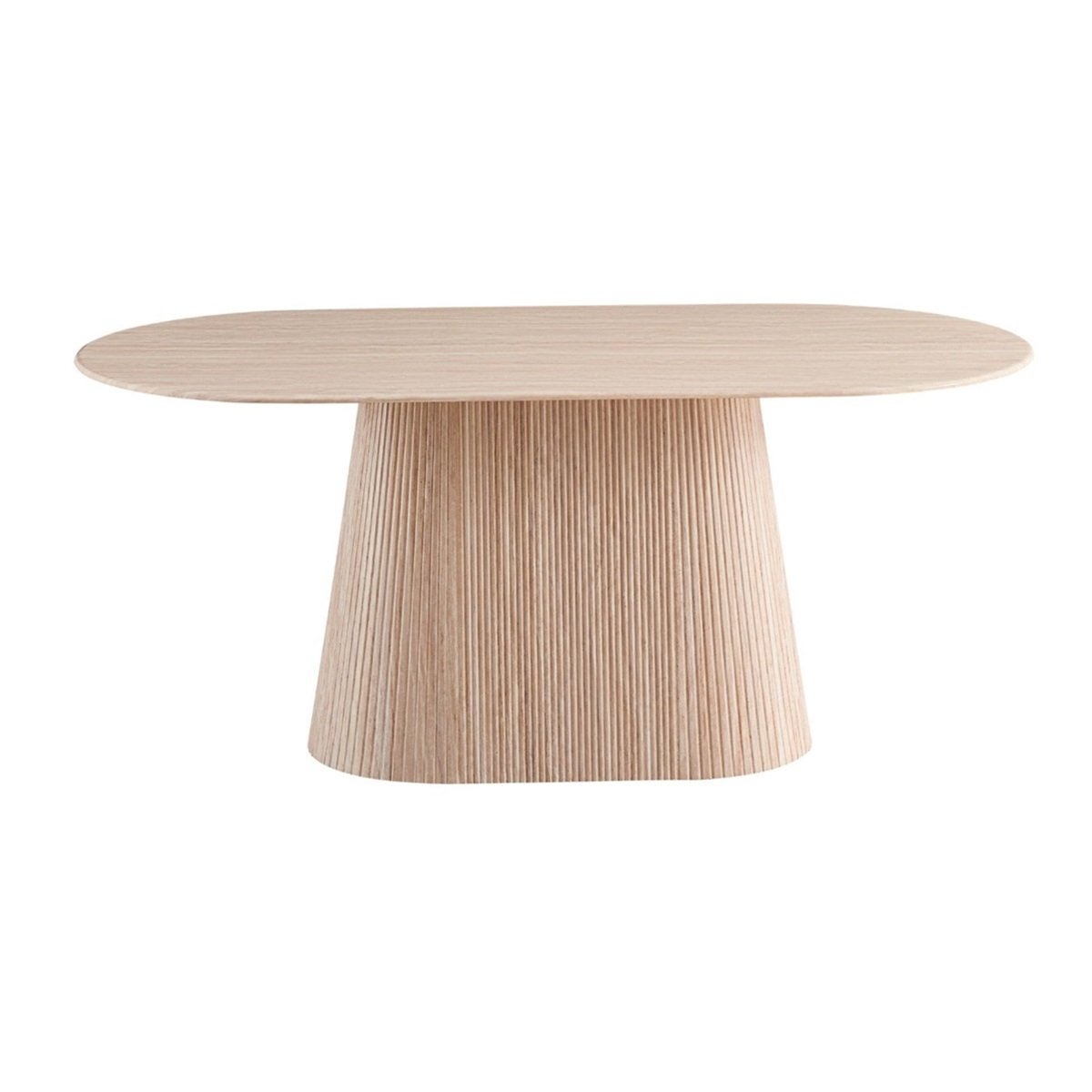 KIMBERLY DT OVAL 180X90X75 FLINTSTONE FAUX MIRABLE TOP