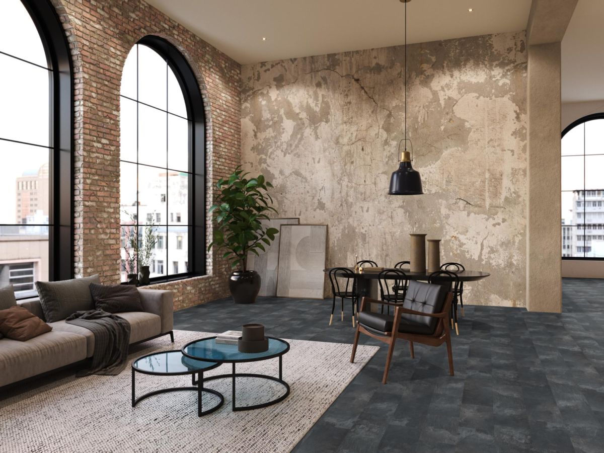 Laminaat Tegel 01 Square Aqua donkergrijs 6404