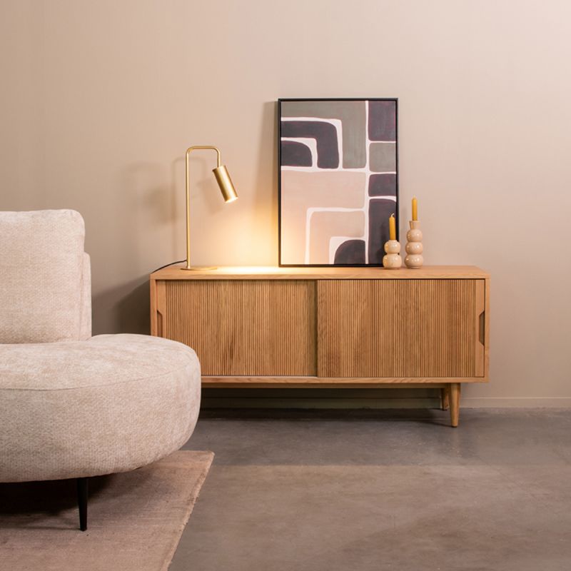 Tv-Meubel Jule 130x40x60 cm Naturel Eiken