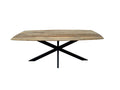 Mango tafels met facetrand – curved naturel sandblasted