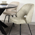 Eetkamerstoel Lewis 52x58x84 cm Beige Elegance | Zwart Metaal