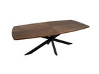 Facetrand tafel – Fineerlaag met visgraatmotief – curved bruin glad
