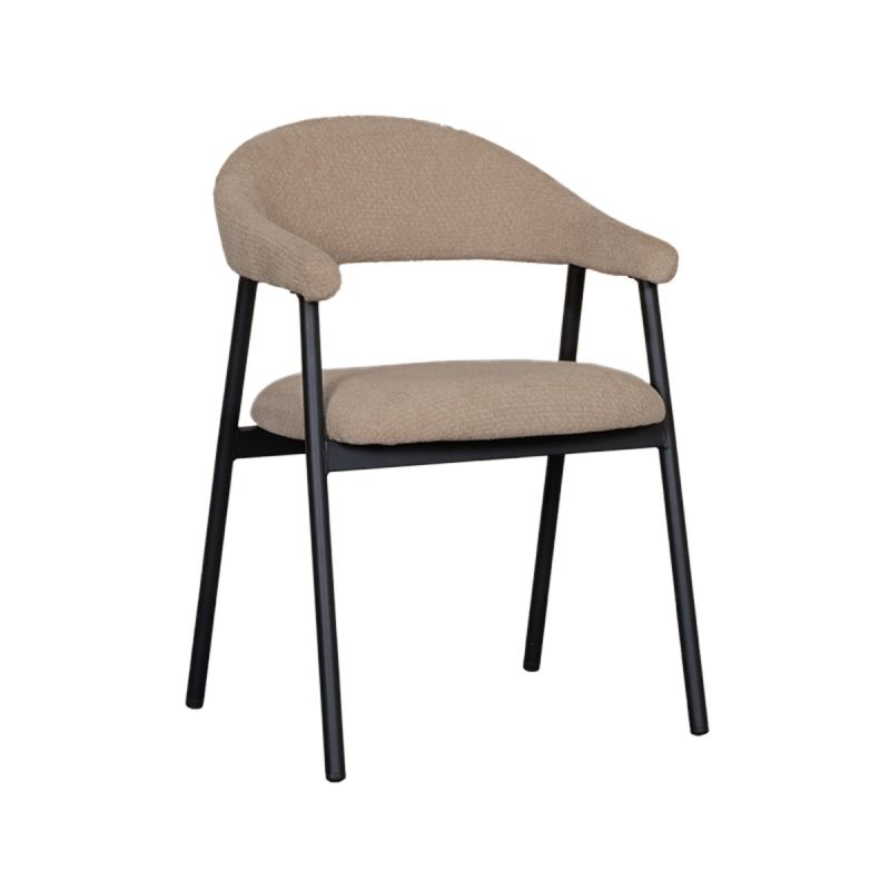 Eetkamerstoel Amaze 54x54x80 cm Clay Elite | Zwart Metaal