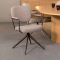 Eetkamerstoel Basel 61x64x89 cm Mushroom Royal Boucle | Brons Metaal
