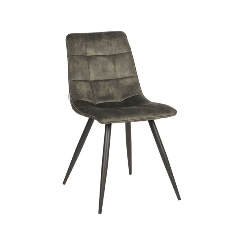 Eetkamerstoel Jelt 45x56x84 cm Hunter Velours | Zwart Metaal