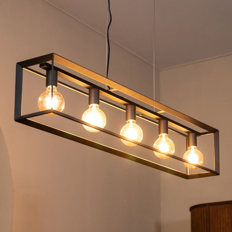 Hanglamp Tetto 120x20x141 cm Zwart Metaal