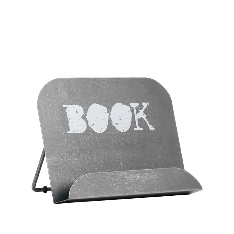 Kookboekstandaard 27x14x20 cm Antiek Grijs Metaal