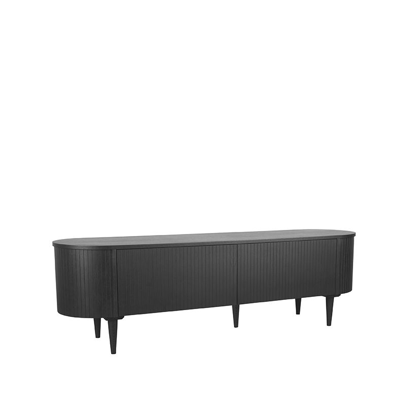 Tv-Meubel Oliva 180x47x55 cm Zwart Eiken