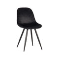 Eetkamerstoel Capri 46x56x88 cm Zwart Fluweel | Zwart Metaal