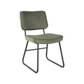 Eetkamerstoel Noah 47x61x85 cm Forest Ribcord | Zwart Metaal