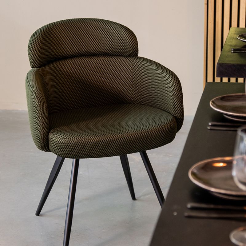 Eetkamerstoel Dinner 56x60x80 cm Hunter Breathe | Zwart Metaal