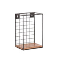 Wandrek Firm 20x15x30 cm Rough Mangohout | Zwart Metaal