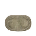 Poef Gebreid 70x70x35 cm| L Olive Katoen