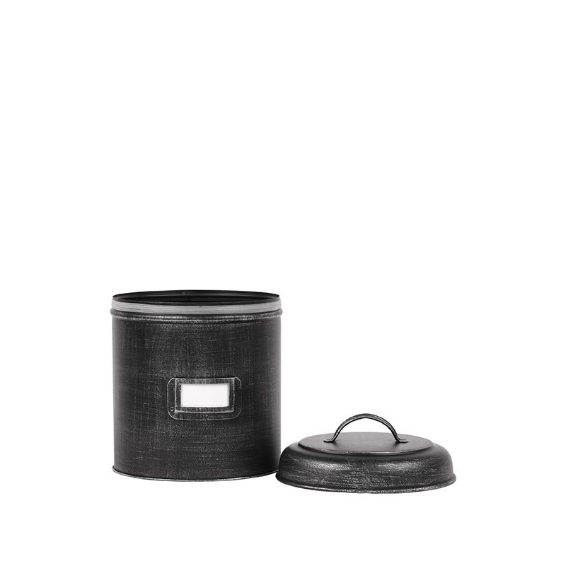Opbergblik 10x10x15 cm | S Antiek Zwart Metaal