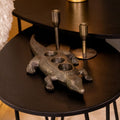 Waxinelichthouder Krokodil 43x16x4 cm Antiek Goud Metaal