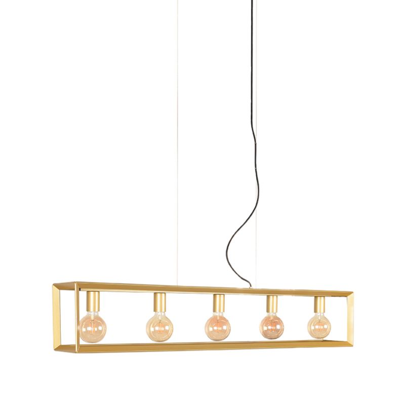 Hanglamp Tetto 120x20x141 cm Antiek Goud Metaal