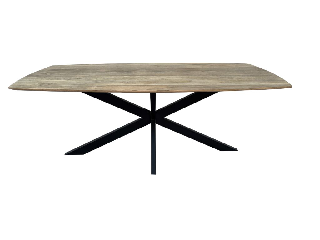 Mango tafels met facetrand – curved naturel smooth