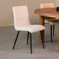Eetkamerstoel Sam 44x57x86 cm Champagne Boucle | Zwart Metaal