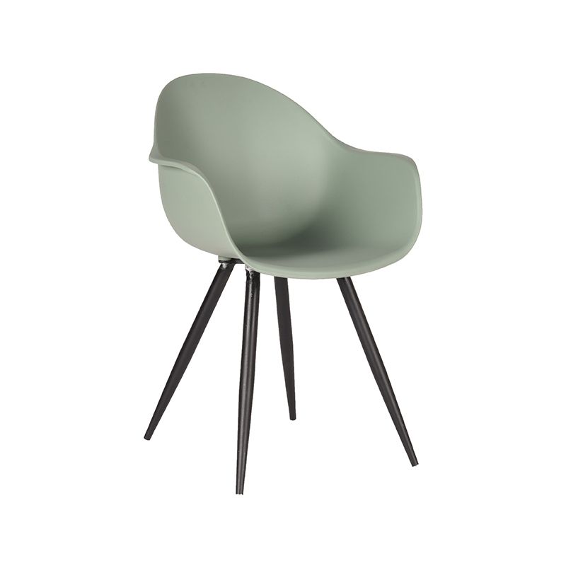 Eetkamerstoel Luca 58x54x85 cm Forest PP | Zwart Metaal