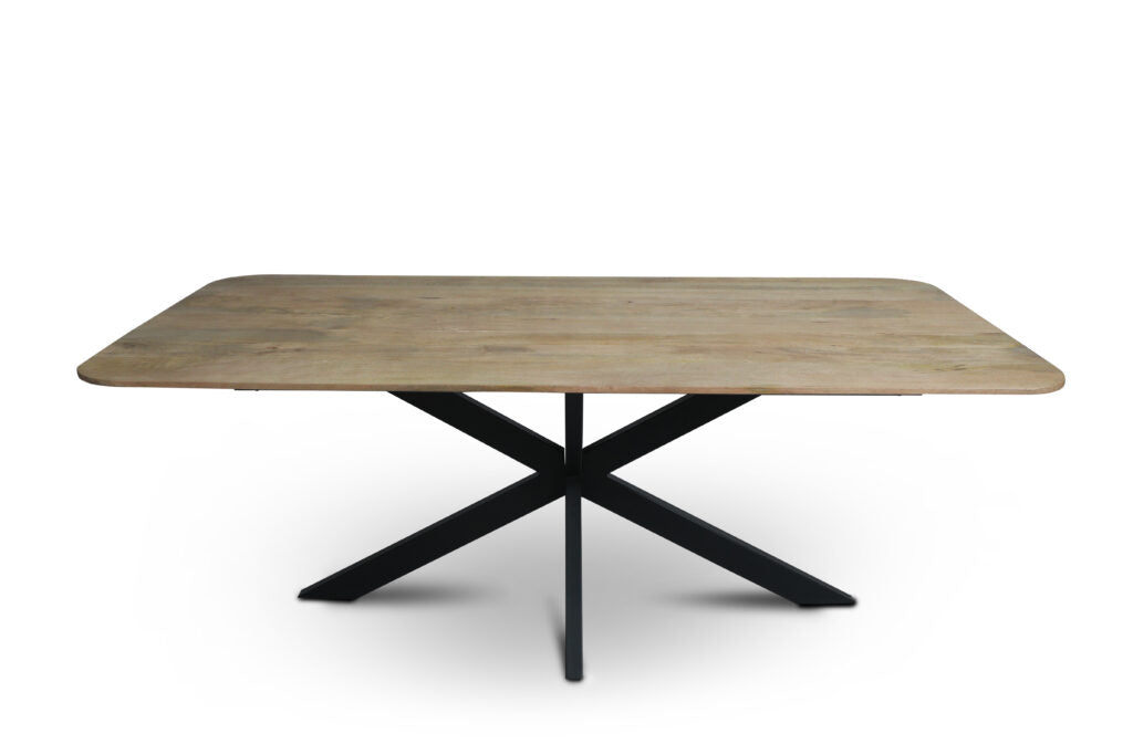 Mango tafels met facetrand – rechthoek afgerond naturel smooth