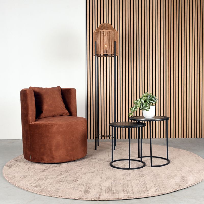 Fauteuil Evy 65x65x75 cm Rust Velours