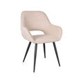 Eetkamerstoel Fer 58x57x87 cm Naturel Boucle | Zwart Metaal