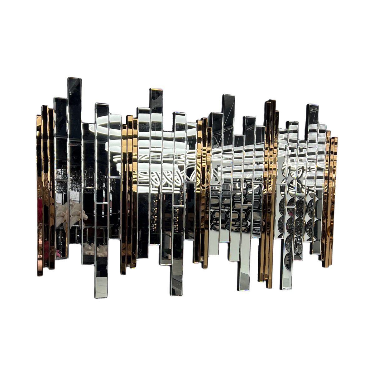 Spiegel Elin zilver goud 158x100x2