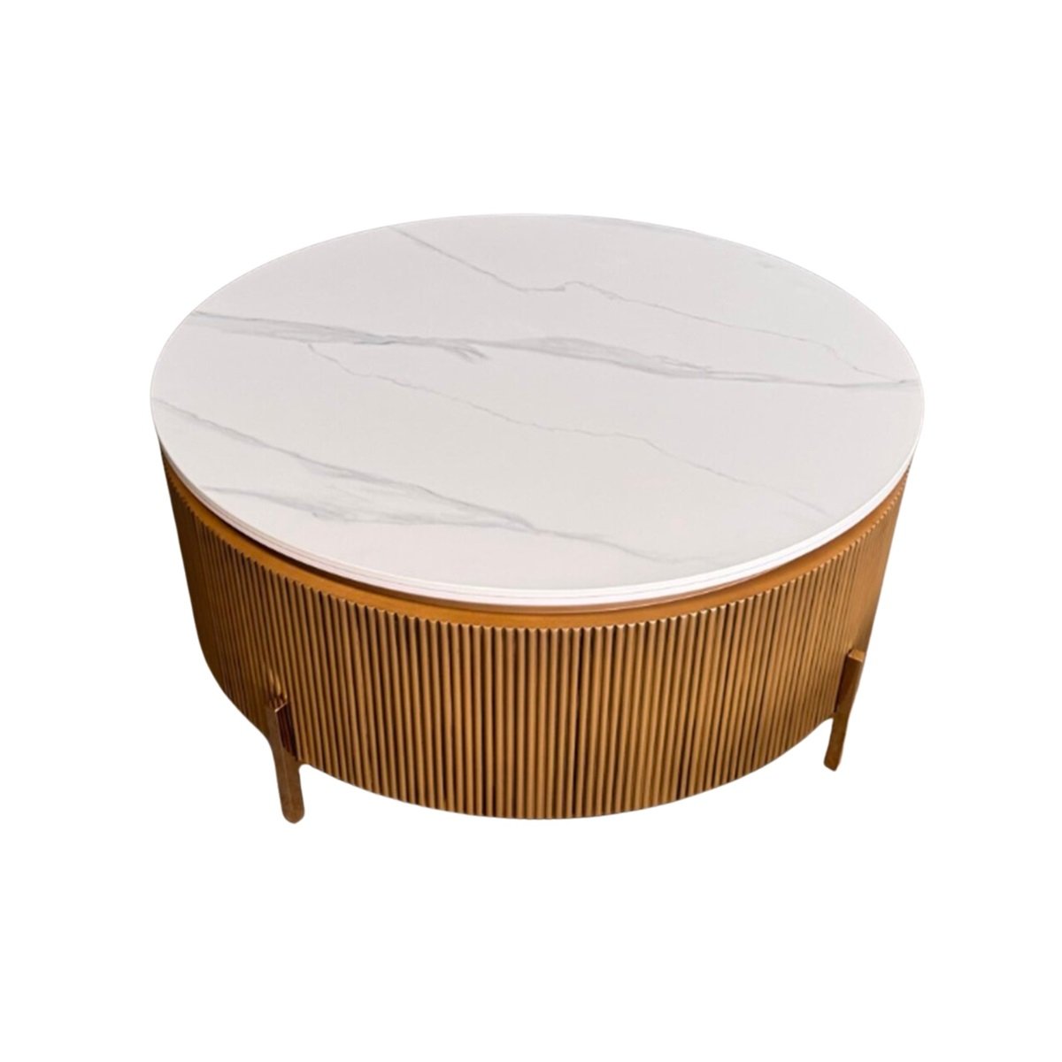 LORA CT GOLD LEGS 100 Ø WHITE CERAMIC TOP