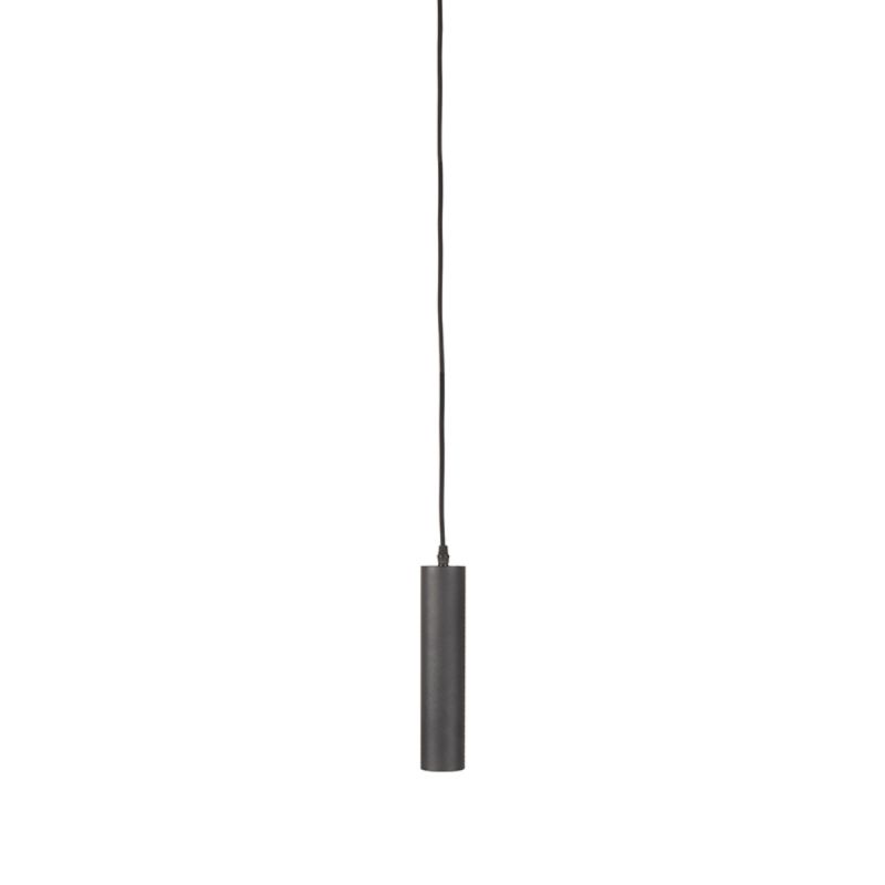 Hanglamp Ferroli 1-Lichts 10x10x150 cm Zwart Metaal | Incl. LED