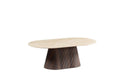 KIMBERLY BROWN CT OVAL 130X70X45 FLINTSTONE FAUX MIRABLE TOP