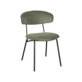 Eetkamerstoel Zack 53x59x79 cm Forest Ribcord | Zwart Metaal