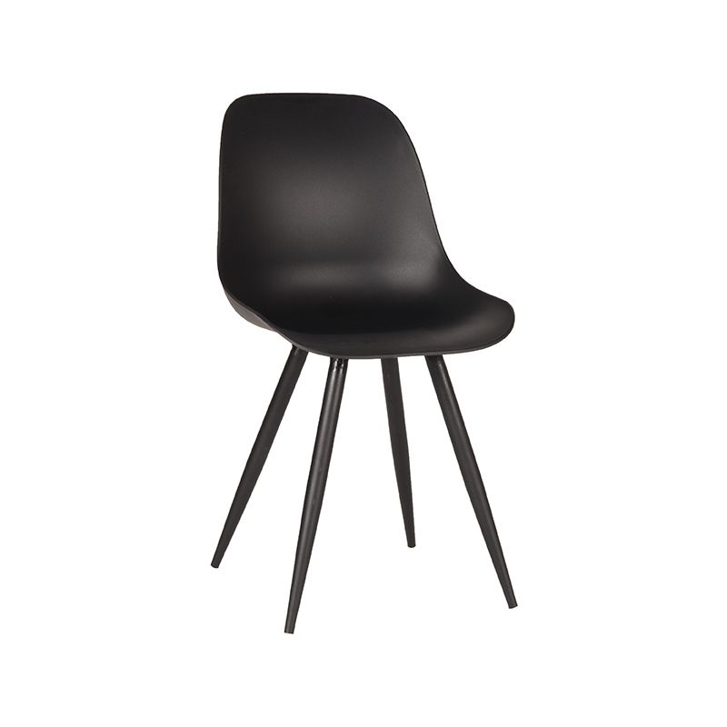 Eetkamerstoel Monza 46x54x88 cm Zwart PP | Zwart Metaal