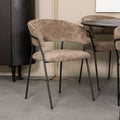 Eetkamerstoel Luuk 58x45x80cm Hunter Elite | Zwart Metaal