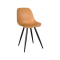 Eetkamerstoel Monza 46x54x88 cm Oker PP | Zwart Metaal
