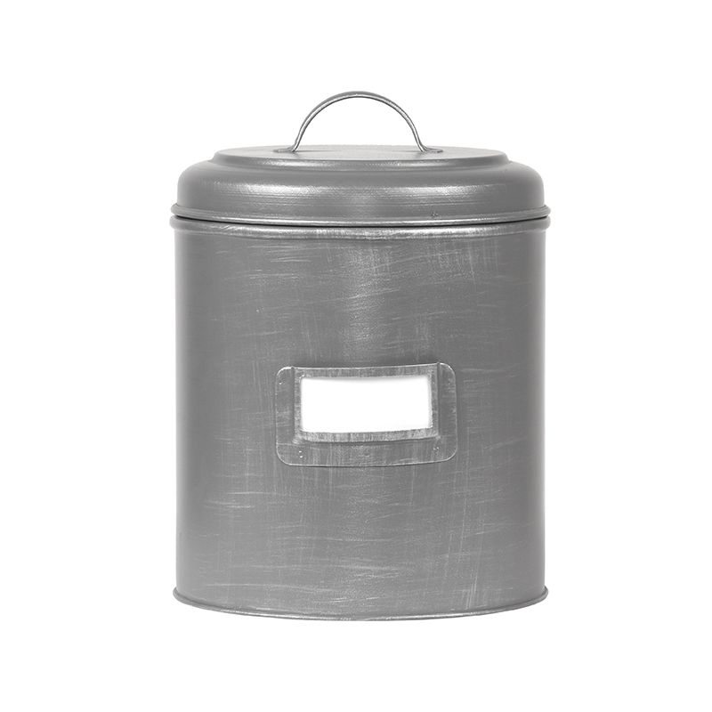 Opbergblik 21x21x29 cm | XXL Antiek Grijs Metaal