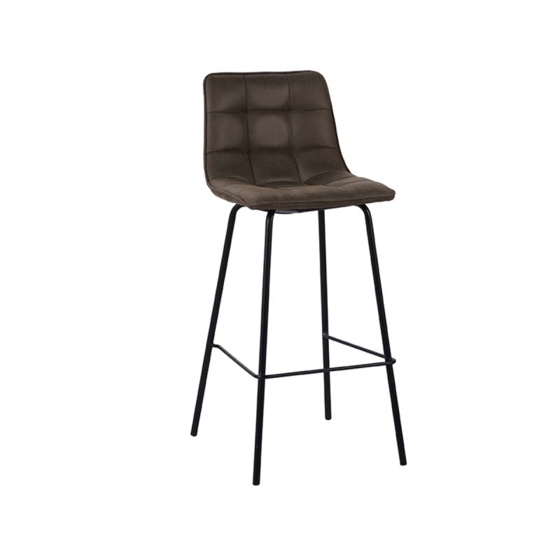 Barkruk Bistro 44x51x105 cm Moss Micro Suede | Zwart Metaal