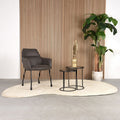 Eetkamerstoel Lenny 56x64x84 cm Antraciet Micro Suede | Zwart Metaal
