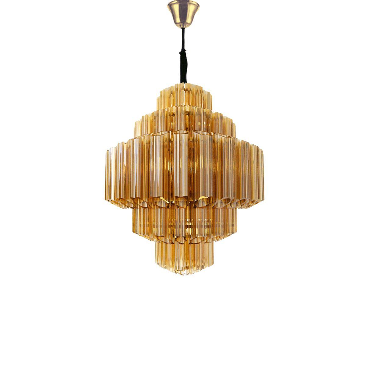 Plafondlamp goud Zeon Doos
