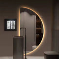 Spiegel met licht Lieke halve 8 130x75x1