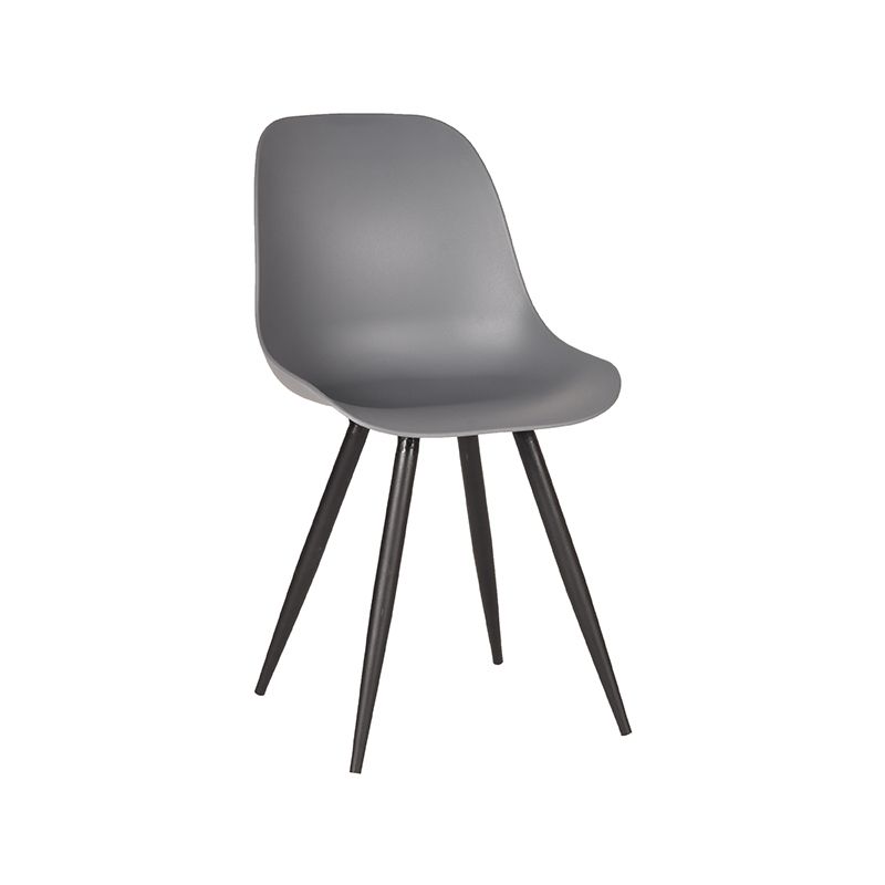 Eetkamerstoel Monza 46x54x88 cm Antraciet PP | Zwart Metaal