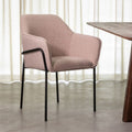Eetkamerstoel Dexter 66x62x85 cm Naturel Boucle | Zwart Metaal