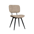 Eetkamerstoel Liva 49x60x87 cm Clay Elite | Zwart Metaal