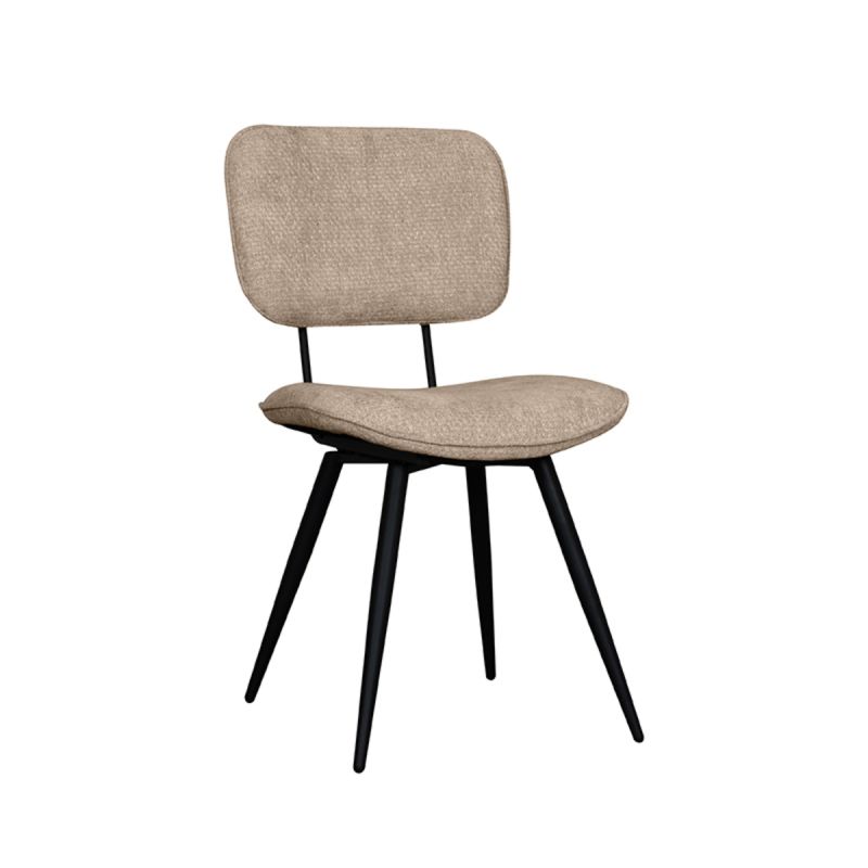 Eetkamerstoel Liva 49x60x87 cm Clay Elite | Zwart Metaal