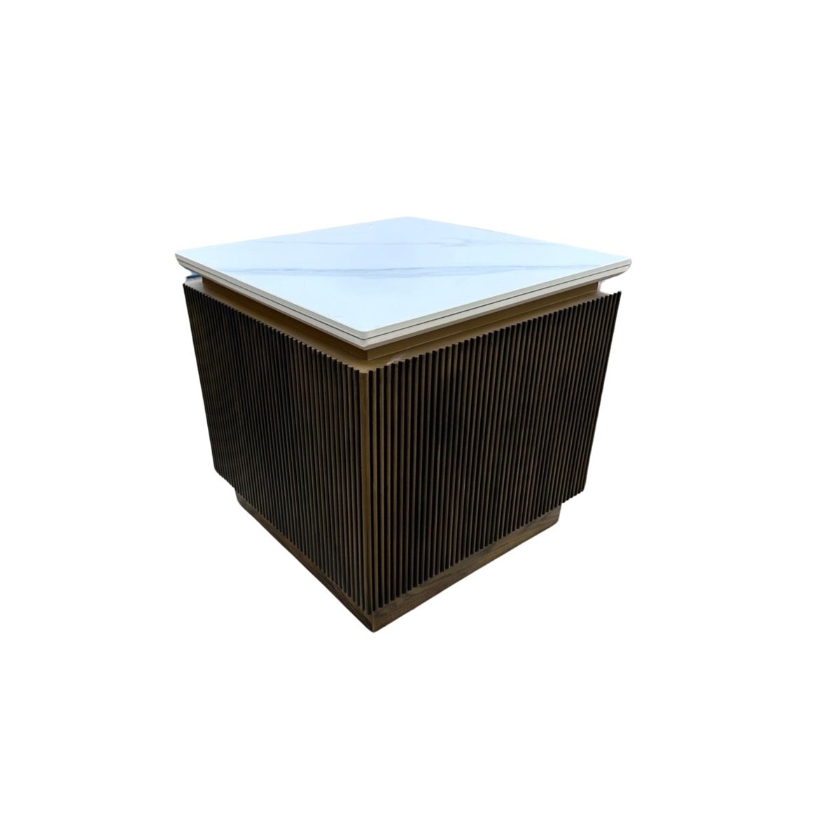 LORA ET BLACK GOLD 55X55X55 WHITE CERAMIC TOP