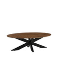 Salontafel James 130x70x43 cm Nature Smooth Mangohout | Zwart Metaal